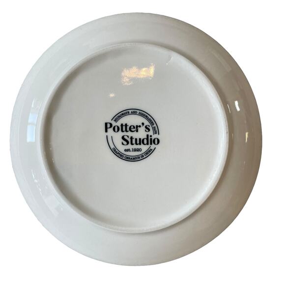 Potter's Studio Halloween Appetizer Plates 6in Bats & Skulls Set of 4 Spooky NEW - Picture 4 of 15